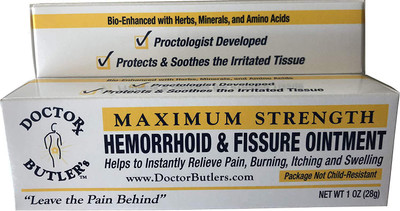 

Doctor Butler's Hemorrhoid Fissure Ointment Healing Formula 28 Gm Gel(28 g)