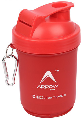 

Arrowmax Shaker for Gym and Regular Use 400ML Model (SMART) , Multicolor By Krasa 400 ml Shaker(Pack of 1, Red)