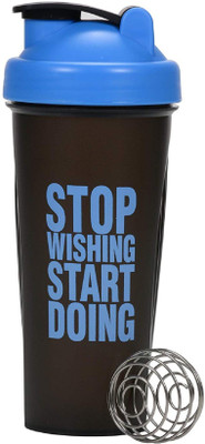 VOLCO My Gym Protein Shaker Bottle 600 ml Shaker(Pack of 1, Blue, Black)