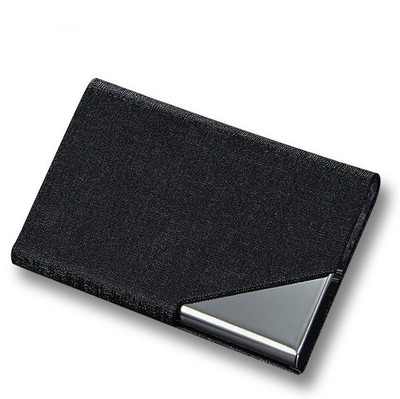

STARPRO CARD HOLDER Steel and Synthetic Leather 10 Card Holder(Set of 1, Black)