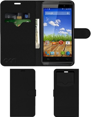 ACM Flip Cover for Micromax Canvas Fire A104(Black, Cases with Holder, Pack of: 1)