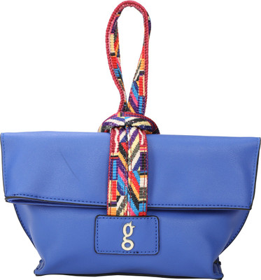 

Global Desi Casual Blue Clutch