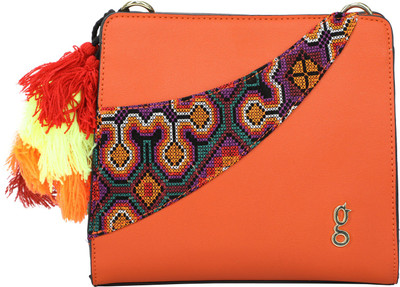 

Global Desi Casual Orange Clutch