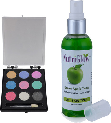 

NutriGlow Set of 1 Eye shadow + 1 Green Apple toner(Set of 2)