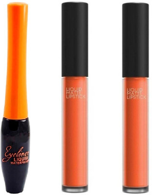 

Vedy gorgeous premium matte me lipstick and eyeliner(Set of 3)