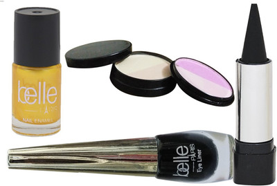 

Belle PACK OF 1 NAIL POLISH ,1 KAJAL, 1 EYE LINER AND 1 5IN1 COMPAQ(Set of 1)