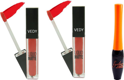

Vedy JEFFY Matte Me for stunning look & Ulta Smooth Lipstick (multicolor(Set of 3)
