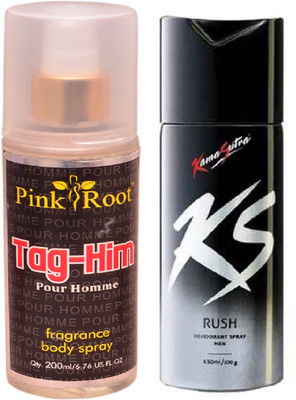 

Pink Root TAG-HIM MIST 200ML WITH KAMASUTRA RUSH DEO(Set of 2)