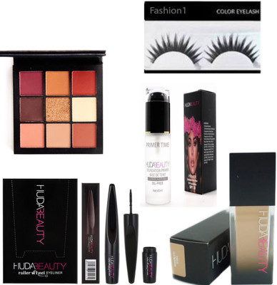 

FASHION 1 COMBO SETS EYELASH ,AND EYELINER MASCARA NAD PRIMER ,FOUNDATION WITHEYE SHADOW(Set of 6)