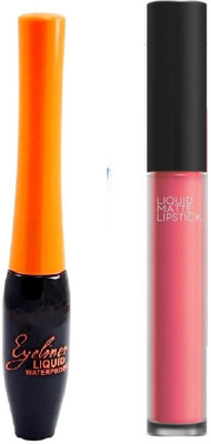 

JEFFY Pink Lemonade Stand A Soft Pink Lipstick Dark Black Eys(Set of 2)