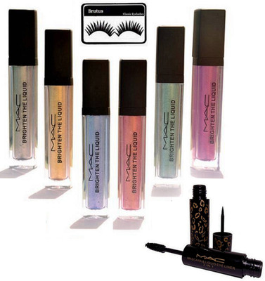 

BRUTUS Eyelashes with Mac brighten the liquid 6 in 1 eye pigment, Mascara & eyeliner 2in1(Set of 8)