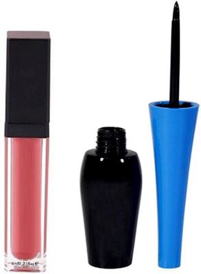 

Vedy Beautiful Soft pink lipstick with Black Eyeliner for lips(Set of 2)