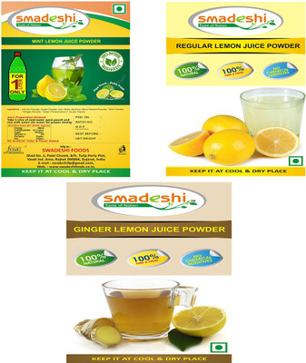 

smadeshi Mint Lemon juice zip pack (100 grams) with free Regular Lemon juice zip pack (17 grams) 5pcs, Ginger Lemon juice zip pack (17 grams) 5pcs(117 g, Pack of 3)