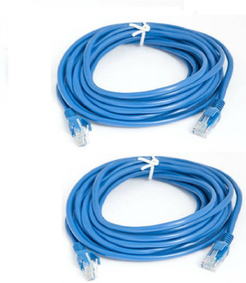 

Maxtree RJ45 CAT 5e ETHERNET PATCH/LAN CABLE 3 MTR. PACK OF 2 Patch Cable(Networking, Blue, White)