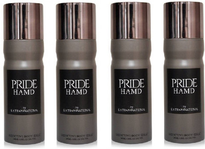 

HAMD PRIDE Pack of 4 Deodorant Spray - For Men & Women(800 ml, Pack of 4)
