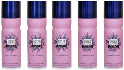 

HAMD Essence di Vanity Pack of 5 Deodorant Spray - For Women(1000 ml, Pack of 5)