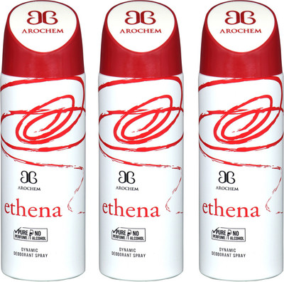

arochem ETHENA-3 DEO COMBO DYNAMIC DEODORANT SPRAY Body Spray Body Spray - For Men & Women(600 ml, Pack of 3)