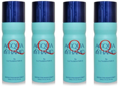 

HAMD ACQUA Pack of 4 Deodorant Spray - For Men & Women(800 ml, Pack of 4)