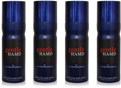 

HAMD GENTLE Pack of 4 Deodorant Spray - For Men & Women(800 ml, Pack of 4)