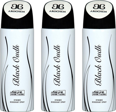 

Arochem BLACK OUDH -3 COMBO DEO DYNAMIC DEODORANT BODY SPRAY - FOR MEN & WOMEN Body Spray - For Men & Women(600 ml, Pack of 3)