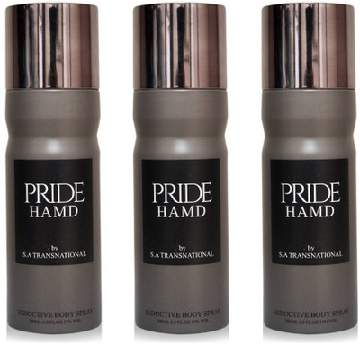 

HAMD Pride Pack of 3 Deodorant Spray - For Men & Women(600 ml, Pack of 3)
