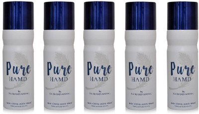 

HAMD PURE Pack of 5 Deodorant Spray - For Men & Women(1000 ml, Pack of 5)