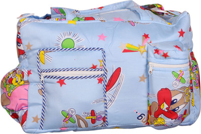 

Trendy Dukaan Light Blue_Medium New Born Baby Multipurpose Polyester Diaper/Mother Bag with Holder Diaper Changing Multi Compartment(Light Blue)