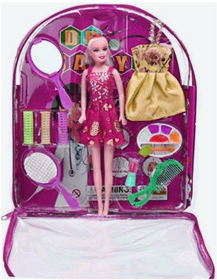 

skyler Party Outfit For Bag Doll With Makeup Doll(Multicolor)