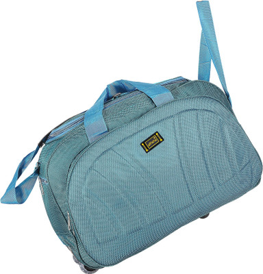 

alfisha (Expandable) Lightweight Waterproof Luggage Travel Duffel Bag with Roller wheels - Sada Peacock Travel Bags Duffel Strolley Bag (Sada PK) Travel Duffel Bag(Blue)