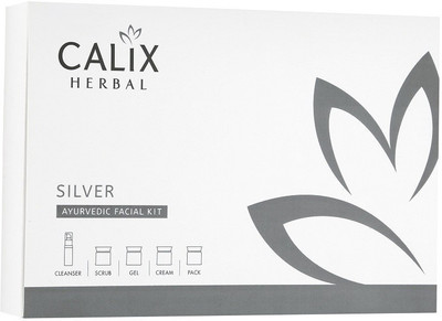 

Calix Herbal Silver Ayurvedic Facial Kit Ultra Purifying Sustenance Enriched with Silver and Minerals 50 g
