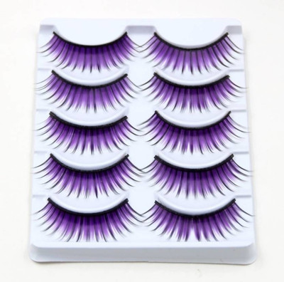 

CGT Purple Colored False Eyelash Cross Section Fake Eyelashes For Smoked Makeup Tool(Pack of 1)