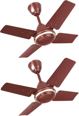 

Winstar MINI DECOR 24 INCH ( Pack of 2 ) 4 Blade Ceiling Fan(Brown, Pack of 2)