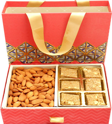 

Ghasitaram Gifts Healthy Hampers-2 Part Almonds and Garula Bites Bag Box Combo(3)