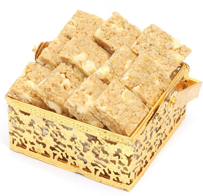 

Ghasitaram Gifts Healthy Hampers-Golden Small Granula basket Combo(2)
