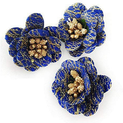 

AASA Flower Hair Clips For Wedding, Hair Clips Accessories, Blue, Set Of 3 Hair Pin, Hair Clip, Hair Accessory Set(Blue)