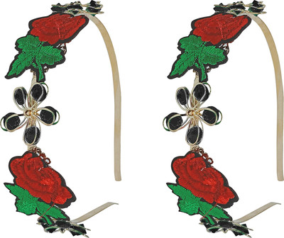 

BOXO Stylish Hair Bands For Kids Girls, Party Wear Headband, Hair Accessories For Girls And Women, Set Of 2, Black Hair Band(Black)