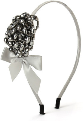 

Little Hip Boutique Beads Flower Hair Band - Silver Hair Band(Silver)