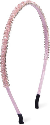 

Little Hip Boutique Beads Rhinestone Hair Band - Pink Hair Band(Pink)