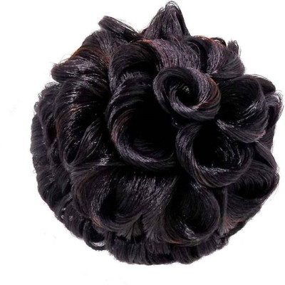 

EKAN Synthetic Hair Accessories For Women Hair Clutcher For Juda Double Shaded, 20 Grams, Black, Golden, Pack Of 1 Bun (Black) Bun(Black)
