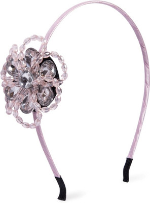

Little Hip Boutique Flower Crystal Beads Hair Band - Purple Hair Band(Pink)