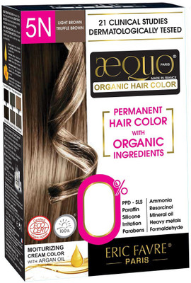 

Aequo Organic Women 5N Light Brown Hair Colour-170ml- Derma Certified Hair Color(Light Brown)