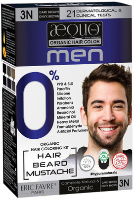 

Aequo Organic Men 3N Dark Brown Hair Colour-170ml- Derma Certified Hair Color(Dark Brown)