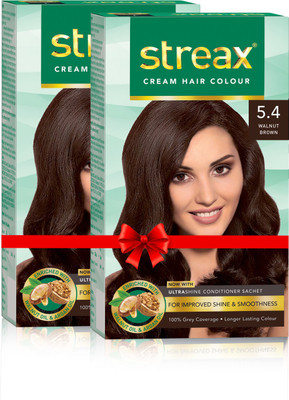 Streax Cream Hair Colour Pack Of 2 Hair Color Walnut Brown No 5 4