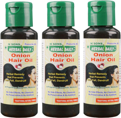 

M SONS Herbal daily Onion Hair Oil- Anti Hair Fall, Anti Dandruff oil Hair Oil(300 ml)