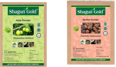 

Shagun gold 100% Pure Natural Reetha & Amla powder 200g for hair growth(200 g)