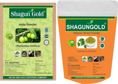 

Shagun gold 100% Pure Natural Amla Reetha & Henna powder 200g for hair growth & hair coloring(200 g)