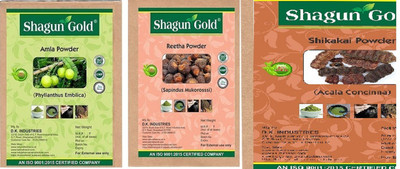 

Shagun Gold Organic Amla powder reetha & shikakai powder Pack of 300gmFor hair growth & hair cleanser(300 g)