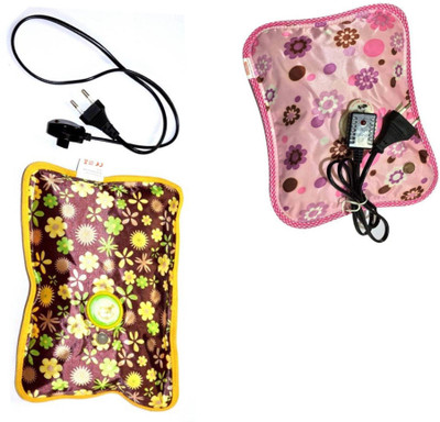 

CRETO Best Quality Combo of 2 Rechargeable Electric 1 L Hot Water Bag(Multicolor)