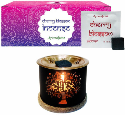 

Aromafume Cherry Blossom Incense Bricks (Medium) & Tree of Life Burner Incense Bricks & Tree of Life Exotic Incense Diffuser Agarbattis(20 Units)