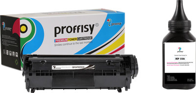 

proffisy Easy Refill 12A, Q2612A Toner Cartridge for HP LaserJet 1010, 1012, 1018, 1020, 1020 Plus, 1022, 3050, 3052, M1005 , M1319F Mfp(12A Easy refill + 1 bottle 12A Powder) Single Color Ink Toner(Black)